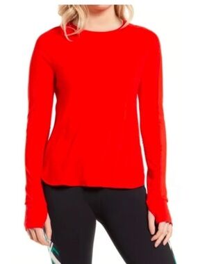 NWT Sweaty Betty Breeze Merino Running Top - Rich Red